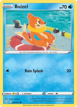 Buizel REVERSE HOLO #22 - Pokemon Shining Fates