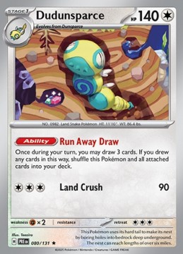 Dudunsparce HOLO #80 - Pokemon Prismatic Evolutions