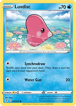 Luvdisc REVERSE HOLO #39 - Pokemon Evolving Skies