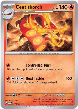 Centiskorch REVERSE HOLO #10 - Pokemon Pitch Black 