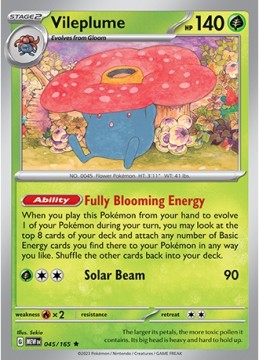 Vileplume  REVERSE HOLO #45 - Pokemon Scarlet & Violet 151