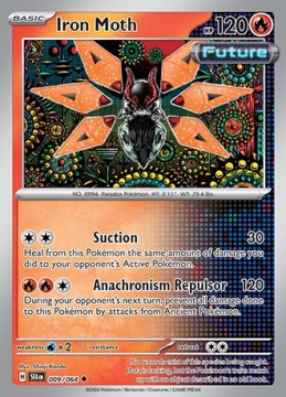 Iron Moth REVERSE HOLO #9 - Pokemon Shrouded Fable