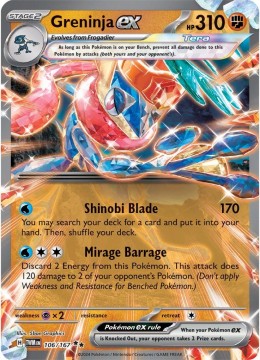 Greninja EX #106 - Pokemon Twilight Masquerade