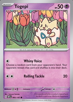 Togepi REVERSE HOLO #83 - Pokemon Obsidian Flames