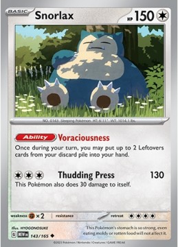 Snorlax #143 - Pokemon Scarlet & Violet 151