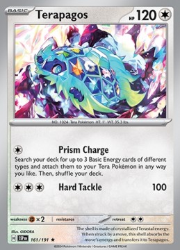 Terapagos REVERSE HOLO #161 - Pokemon Surging Sparks