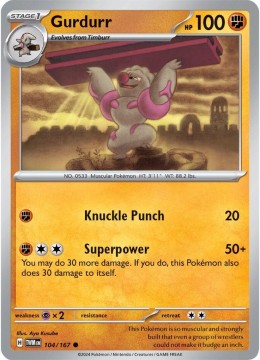 Gurdurr #104 - Pokemon Twilight Masquerade