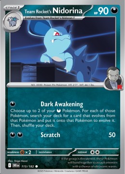 Team Rocket's Nidorina #115 - Pokemon Destined Rivals