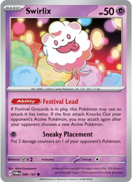 Swirlix REVERSE HOLO #89 - Pokemon Twilight Masquerade