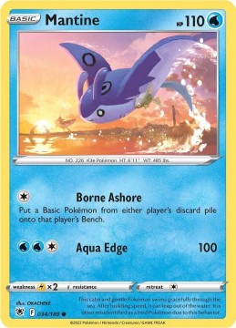 Mantine REVERSE HOLO #34 - Pokemon Astral Radiance 