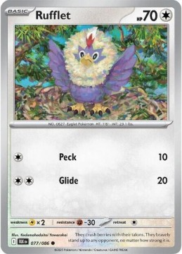 Rufflet POKEBALL HOLO #77 - Pokemon Black Bolt