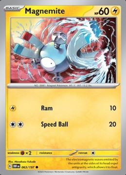 Magnemite #63 - Pokemon Obsidian Flames