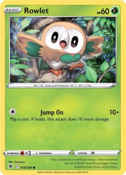 Rowlet REVERSE HOLO #19 - Pokemon Astral Radiance