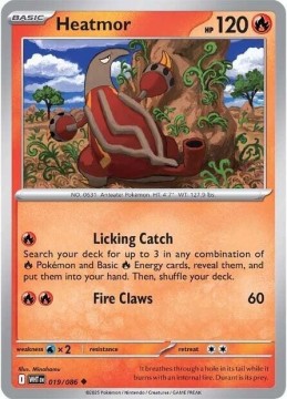 Heatmor REVERSE HOLO #19 - Pokemon White Flare
