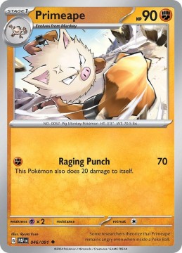 Primeape REVERSE HOLO #46 - Pokemon Paldean Fates