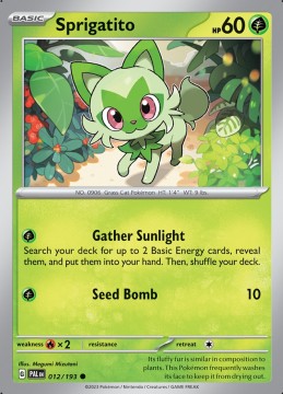 Sprigatito #12 - Pokemon Paldea Evolved