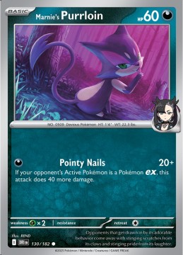 Marnie's Purrloin #130 - Pokemon Destined Rivals