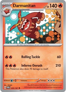Darmanitan REVERSE HOLO #35 - Pokemon Twilight Masquerade
