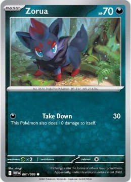 Zorua REVERSE HOLO #61 - Pokemon White Flare