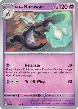 Alolan Marowak REVERSE HOLO #57 - Pokemon Journey Together