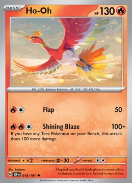 Ho-Oh REVERSE HOLO #19 Pokemon Surging Sparks