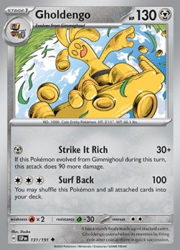 Gholdengo REVERSE HOLO #131 - Pokemon Surging Sparks