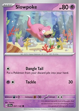 Slowpoke REVERSE HOLO #57 - Pokemon Stellar Crown