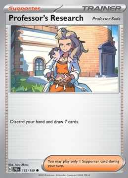 Professor's Research: Professor Sada REVERSE HOLO #155 - Pokemon Journey Together