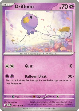 Drifloon REVERSE HOLO #89 - Pokemon Scarlet & Violet