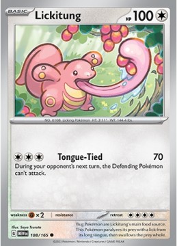 Lickitung #108 - Pokemon Scarlet & Violet 151 