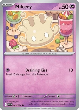 Milcery REVERSE HOLO #43 - Pokemon Phantasmal Flames