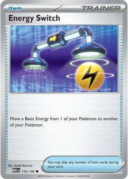 Energy Switch REVERSE HOLO #115 - Pokemon Mega Evolution