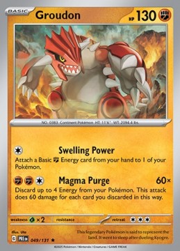 Groudon POKEBALL HOLO #49 - Pokemon Prismatic Evolutions