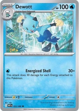 Dewott REVERSE HOLO #22 - Pokemon White Flare