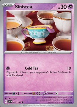 Sinistea REVERSE HOLO #97 - Pokemon Obsidian Flames