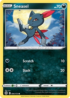 Sneasel REVERSE HOLO #86 - Pokemon Brilliant Stars 