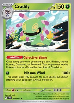 Cradily REVERSE HOLO #6 - Pokemon Stellar Crown