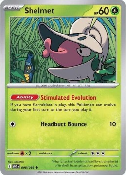 Shelmet REVERSE HOLO #8 - Pokemon White Flare