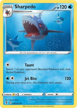 Sharpedo #36 - Pokemon Evolving Skies