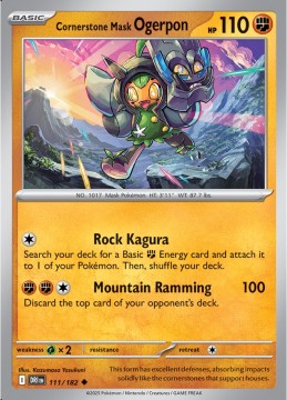 Cornerstone Mask Ogerpon #111 - Pokemon Destined Rivals