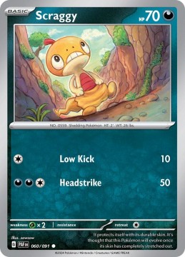 Scraggy REVERSE HOLO #60 - Pokemon Paldean Fates