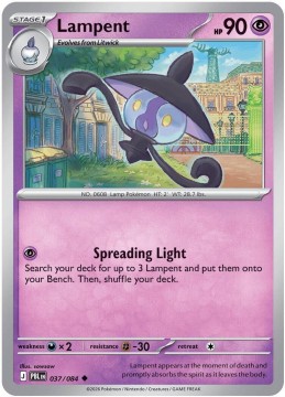 Lampent REVERSE HOLO #37 - Pokemon Pitch Black