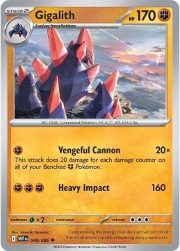 Gigalith REVERSE HOLO #48 - Pokemon White Flare
