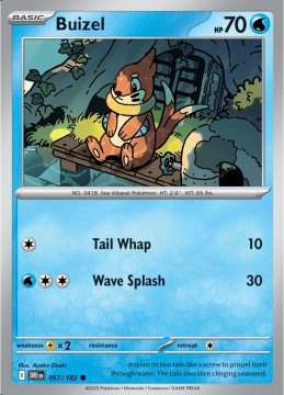 Buizel REVERSE HOLO #57 - Pokemon Destined Rivals