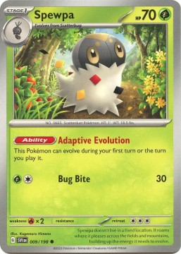 Spewpa REVERSE HOLO #9 - Pokemon Scarlet & Violet