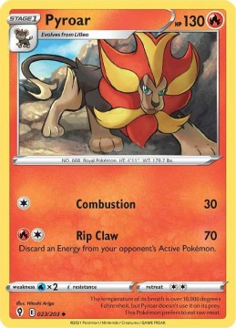 Pyroar #23 - Pokemon Evolving Skies