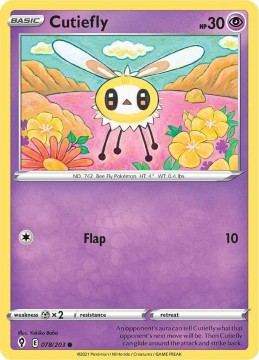 Cutiefly #78 - Pokemon Evolving Skies 