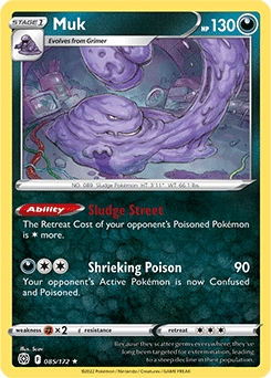 Muk REVERSE HOLO #85 - Pokemon Brilliant Stars