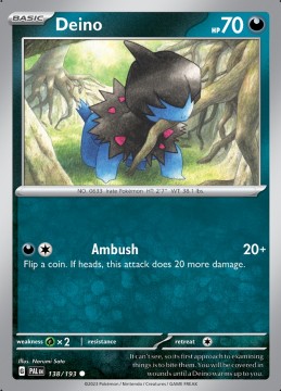 Deino #138 - Pokemon Paldea Evolved