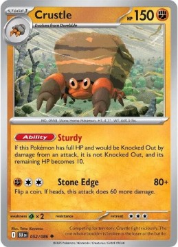 Crustle POKEBALL HOLO #52 - Pokemon Black Bolt